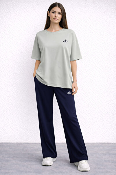 ZAVIXO Women's Oversize Basic 2-Piece Set 100% Cotton Comfortable Daily Combi...