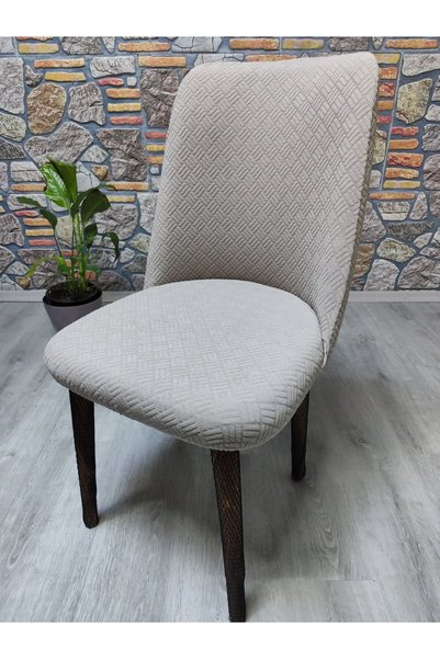 COVER TEKSTİL Large Oval Chair Cover Jacquard Bombu Bohemian Fabric Village Anthracite