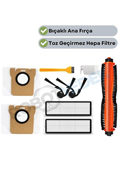 robotyedek Συμβατή ανταλλακτική βούρτσα Xiaomi Vacuum 5 Pro, φίλτρο Hepa, σετ...