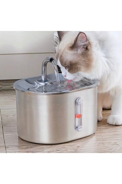 Vendortuning Kedi Su Pınarı Otomatik Su Kabı – Sessiz Çalışan Paslanmaz Çelik...