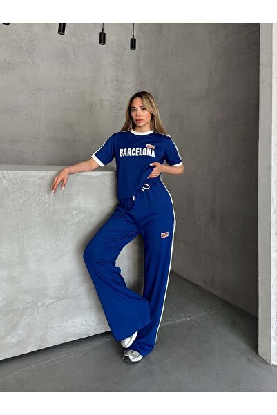 VESS MODA Σετ αθλητικής φόρμας με στάμπα Βαρκελώνης