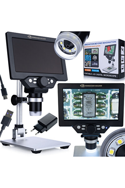 Rosfix NanoZoom AX1200 Digital Microscope – LCD 7" | 12MP | Zoom 1200x | Full HD