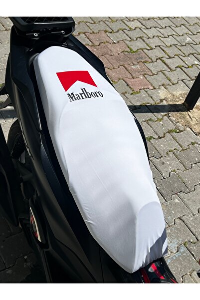 Utku Giyim MARLBORO BASKILI TÜM SCOOTERLARA UYUMLU MOTOSİKLET KOLTUK KILIFI B...
