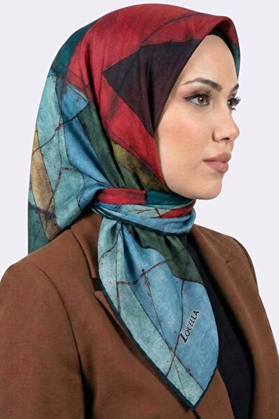 hadiora Women's Multicolor Geometric Patterned Organic Cotton Soft Scarf