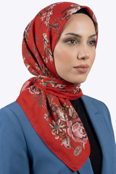 hadiora قلم كتابة نسائي برتقالي اللون بنمط التطريز المتقاطع