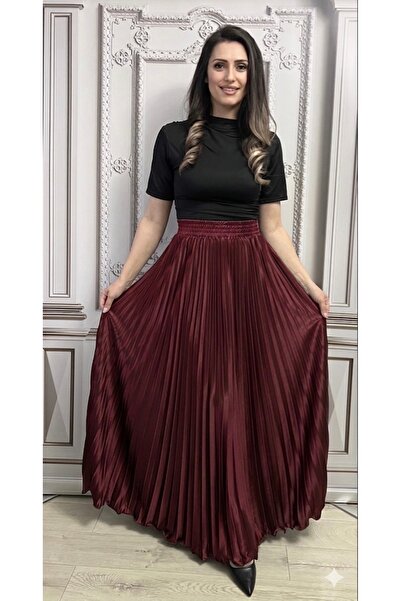 OnlyForYou Fusta lunga plisata si eleganta cu talia pe elastic