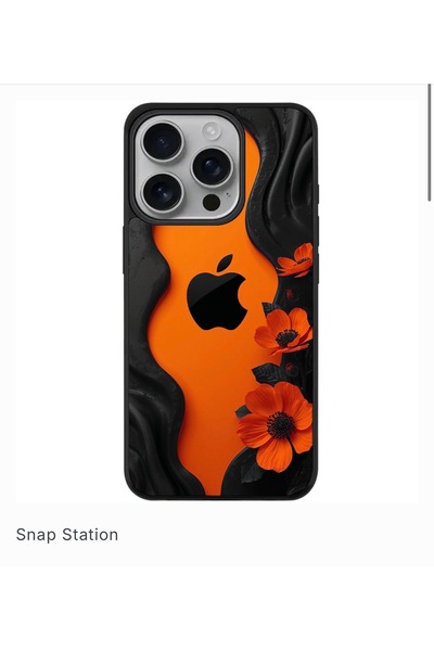 SNAPSTATIONRO Husa de protectie, MagSafe, iPhone 16 PRO MAX - Apple_Flowers_O...