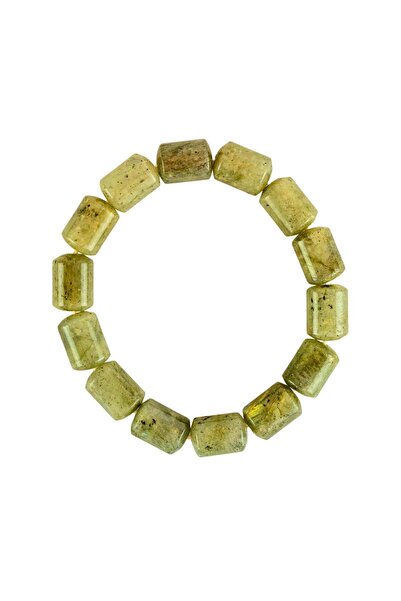 Zeynep Büyükbay Labradorite Natural Stone Bracelet (10mm Tube Cut)