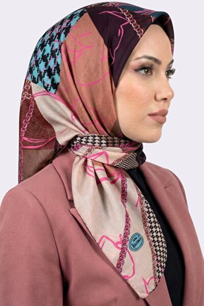 hadiora قماش نسائي منقوش بنمط المنك مع خياطة يدوية