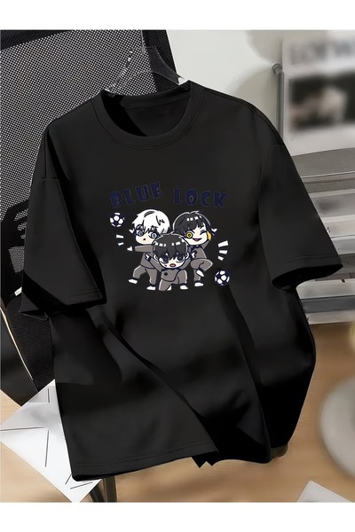 Toum Μπλουζάκι Anime BlueLock με στάμπα, unisex, oversized