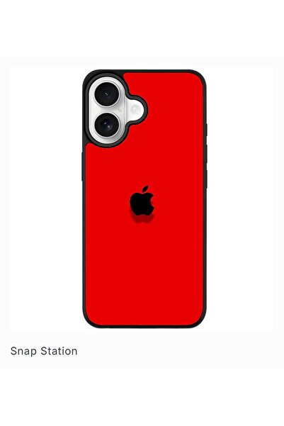 SNAPSTATIONRO Protective case, MagSafe, iPhone 17 - Apple_Logo_RED_NetflixStyle