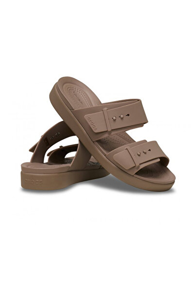 Crocs Γυναικείες Παντόφλες Brooklyn Buckle Low Low 211215-2Q9Καφέ