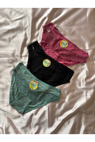 Jassmines Fashion Bambu Yüksel Bel Külot Kadın 3'lü Paket