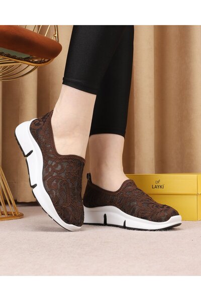 layki Καλοκαιρινά παπούτσια πεζοπορίας με χρωματιστά σχέδια Sela Coffee