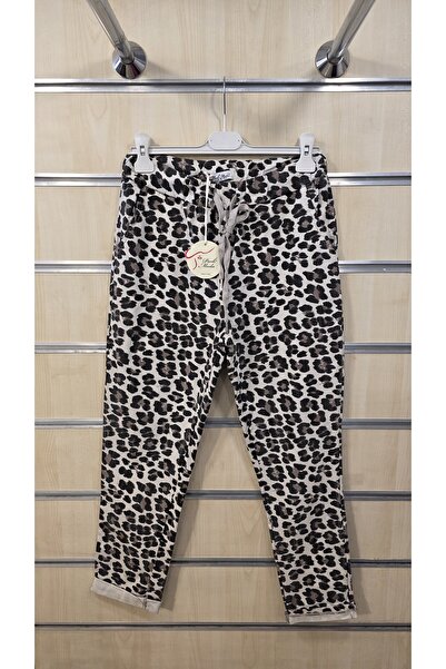 Park Moda Ιταλικό παντελόνι με λεοπάρ σχέδιο