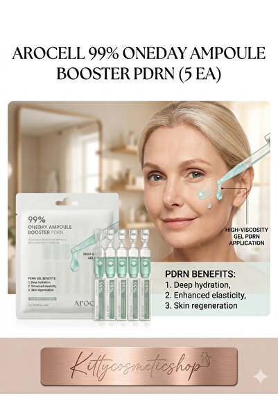 AROCELL AROSELL 99% Oneday Booster Ampoule(PDRN, 1ML X 5 ADET(PDRN İçeren Nem...