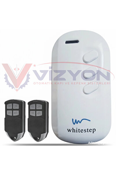 vizyon otomatik kapı Vizyon White Step Kepenk Alıcısı +4 Kanallı 2 Kumanda