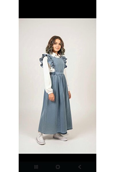 MENSİS Girls' Denim Dress
