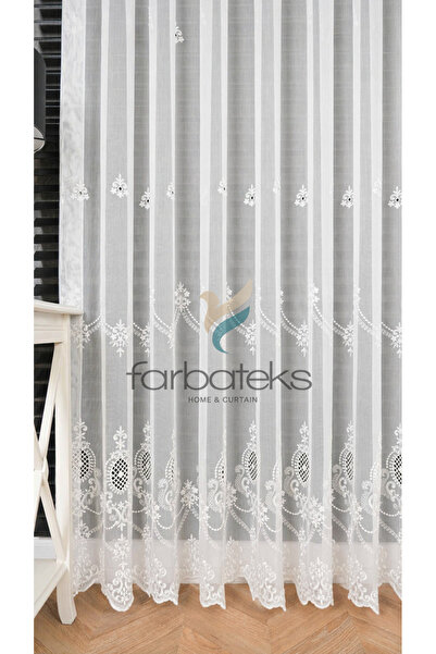 farbateks Αποκλειστική Κομψή Κεντημένη Φούστα με Σχέδιο, 2 Στρώσεις Πλισέ Τού...