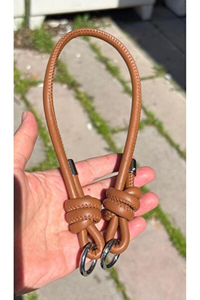 angel çanta aksesuar Τεχνητό δέρμα 45 εκ. Μοντέλο με κόμπους Λαβή τσάντας Καφ...