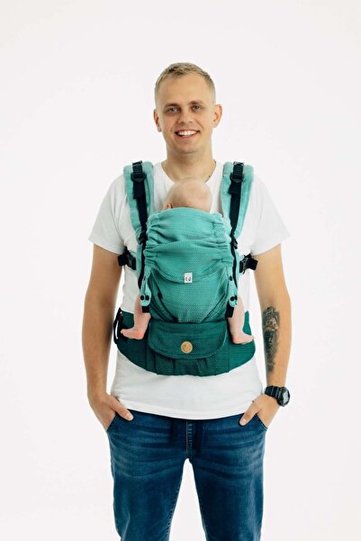 LennyLamb LennyUpgrade Pro - Herringbone Ombre Green, Marsupiu ergonomic