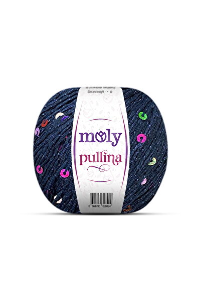 Moly Pullina Simli Pullu Örgü İpi 50 gr 145 metre 1 Adet color:05