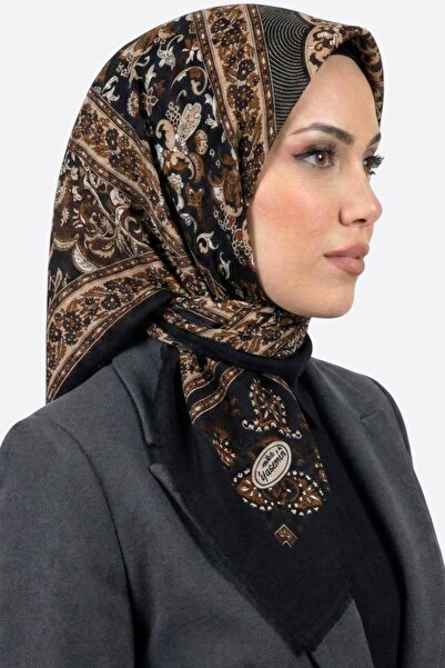 hadiora شال نسائي منقوش بتصميم فلامي