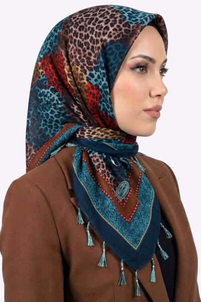 hadiora قلم كتابة نسائي مزين بالخرز باللون الفيروزي والأزرق الداكن