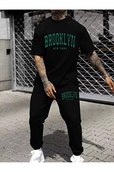 PAVRO Unisex Oversize Σετ Φόρμας με Μικτό Σχέδιο και Στάμπα, Άνετο Σετ Φόρμας...