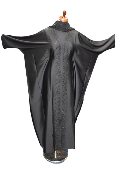 Bab almadina collection Elegant Black Butterfly Abaya