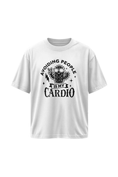 buzagi tasarım ürünleri Avoiding Oversize Pattern Unisex White T-Shirt