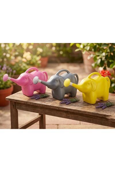 Ta-Fu Global Ποτιστήρι κήπου 2 LT ΤΡΙΩΝ ΧΡΩΜΑΤΩΝ με κεφαλή σε σχήμα ελέφαντα