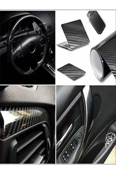 dizaynpark 6d Φύλλο ανθρακονημάτων εξαιρετικά γυαλιστερό με αεραγωγούς για επ...