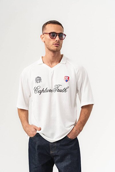 go gang own Μπλουζάκι Truth Jersey με λαιμόκοψη V, Oversize, σε στυλ αθλητική...