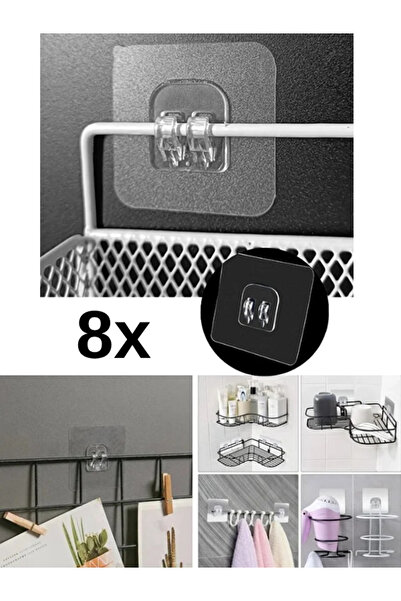 mucit home 8 Adet Demir Askısı Yedek Aparatı Kendinden Yapışkanlı Askı,Sepet ...