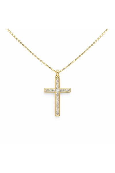 Bijuteria SORELLY Επιχρυσωμένο ασημένιο κολιέ με σταυρό