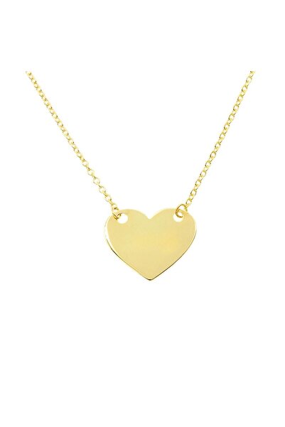 Bijuteria SORELLY Χαράξιμο Ασημένιο Κολιέ Καρδιάς Επιχρυσωμένο