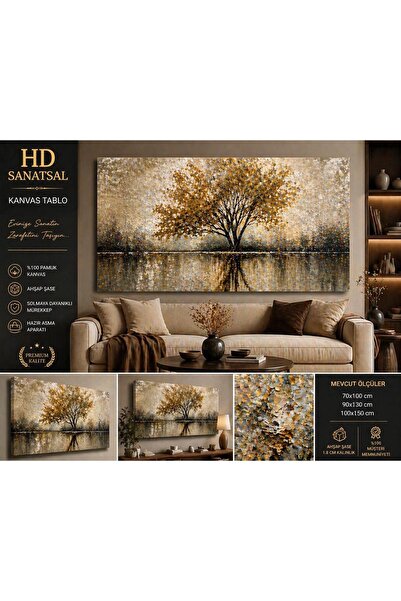 HD SANATSAL 1 DEKORATİF AGAC KANVAS TABLO