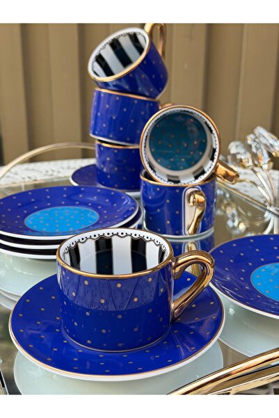 Ulus Home Blue Sky 6 Kişilik Kahve Fincan Takımı