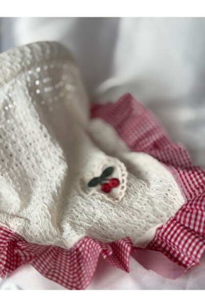 Tüko Store Cherry-Detail Ruffle-Patterned Children's Crown