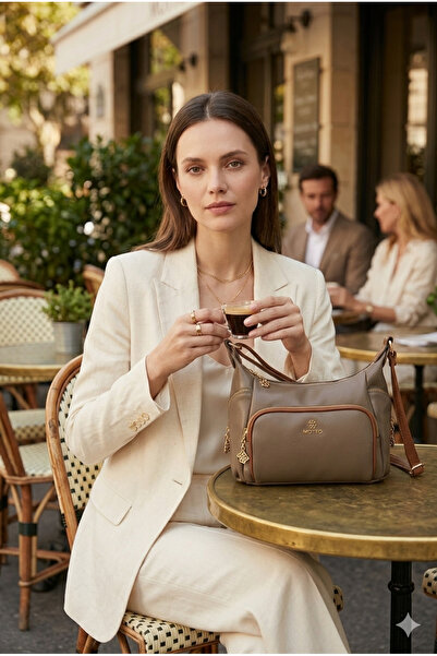 Moda Lime Γυναικεία τσάντα ώμου Mink Tan, κομψή, λειτουργική, για καθημερινή ...