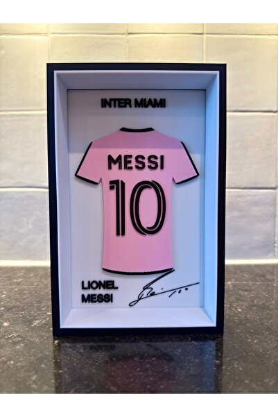 NadarStudio Messi Tüm Formalar Tasarım Kişiye Özel Forma Çerçevesi 22x14 | De...