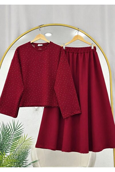 MODA VEDAT Γυναικείο Σετ Φούστας με Λεπτομέρειες Işıltı -0500