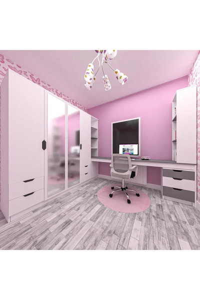 marangozhaneden Şimşek Çalışma Masası ve Gardırop Mdf