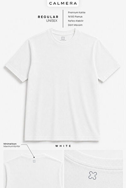 Calmera 100% Cotton Regular Fit T-Shirt |   Women's & Men's Unisex Crew Neck ...