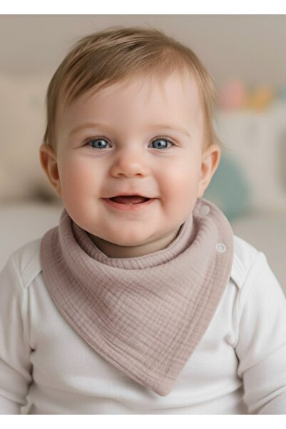 Babyqlo مرايل أطفال قطنية ناعمة بتصميم باندانا - 3 قطع