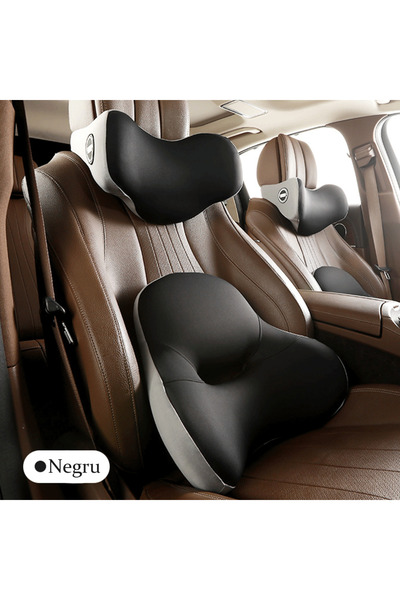 PriStyle Σετ 2 εργονομικών μαξιλαριών με οσφυϊκή και αυχενική υποστήριξη, κατ...