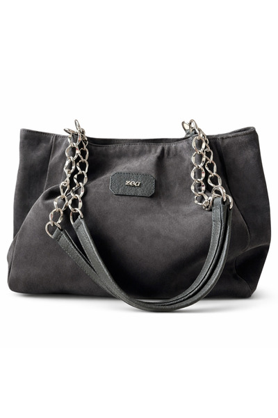 Zea Urban Shopper Grey Suede Bag