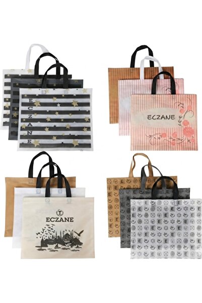 Yankı Itrıyat Eczane Poşeti Kulplu Körüklü Karma Bez Çanta 40x34 cm - 50 Adet