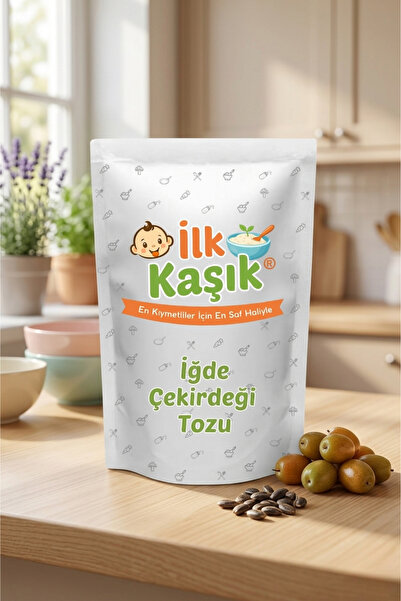 İlk Kaşık İğde Çekirdeği Tozu 100 gr Taş Değirmen Doğal Öğütülmüş İğde Tozu
